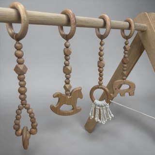 Drewniane zawieszki do Baby Gym -Bukowe